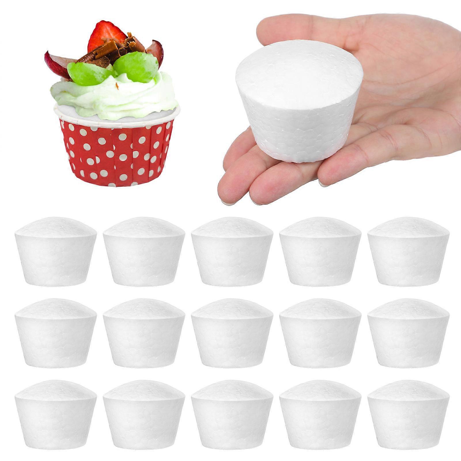 White Foams Cupcake Egg Cake Mold for DIY Craft Decorating 20Pcs Set