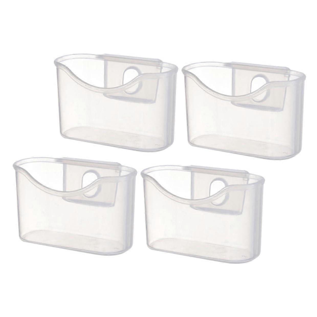 4Pcs Hanging Fridge Organizer Bins Plastic Sauce Packet Holder SpaceSaving Kitchen Storage