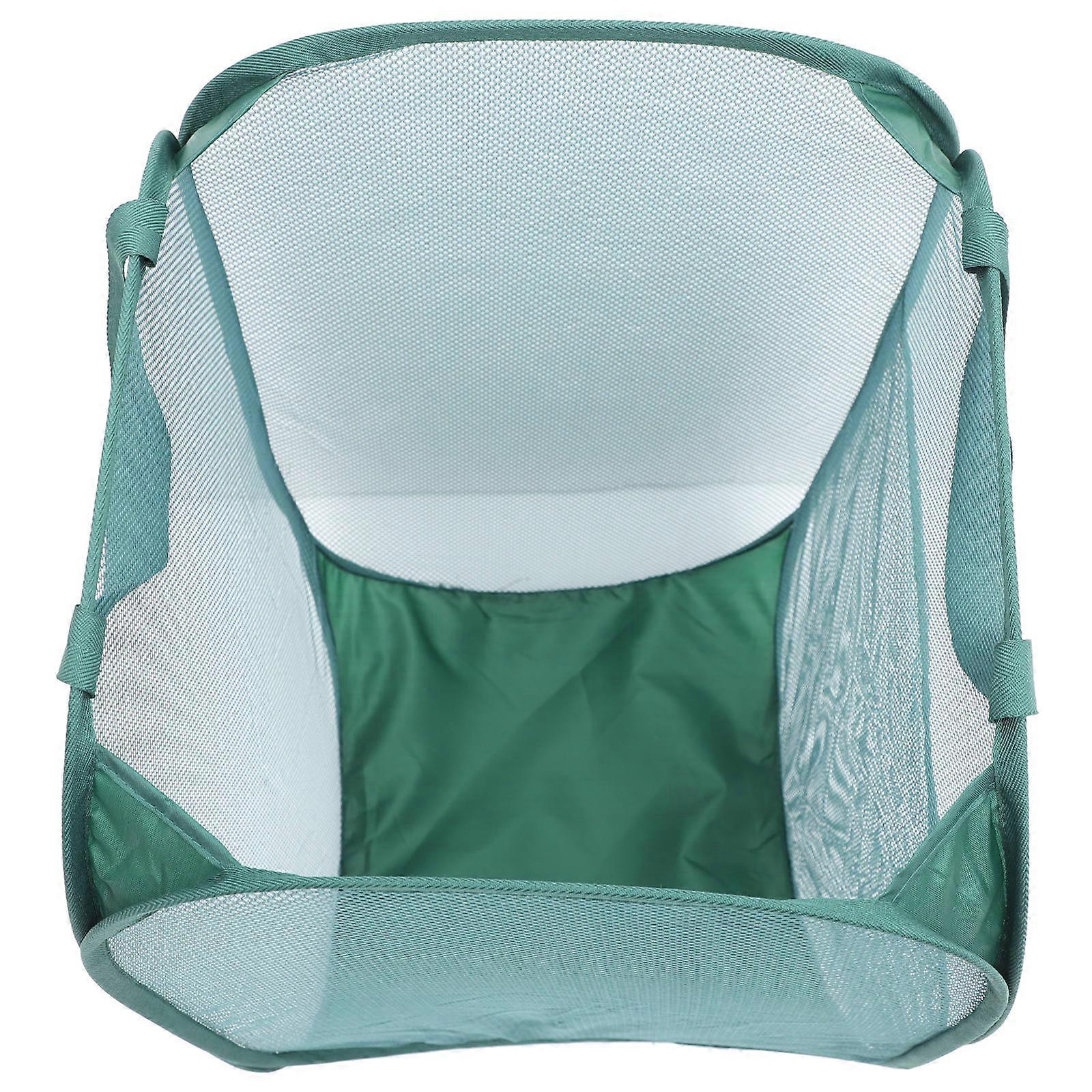 Mesh Laundry Hamper Collapsible Washing Basket Polyester Steel Wire Rectangular Shape For Towels 1Pack