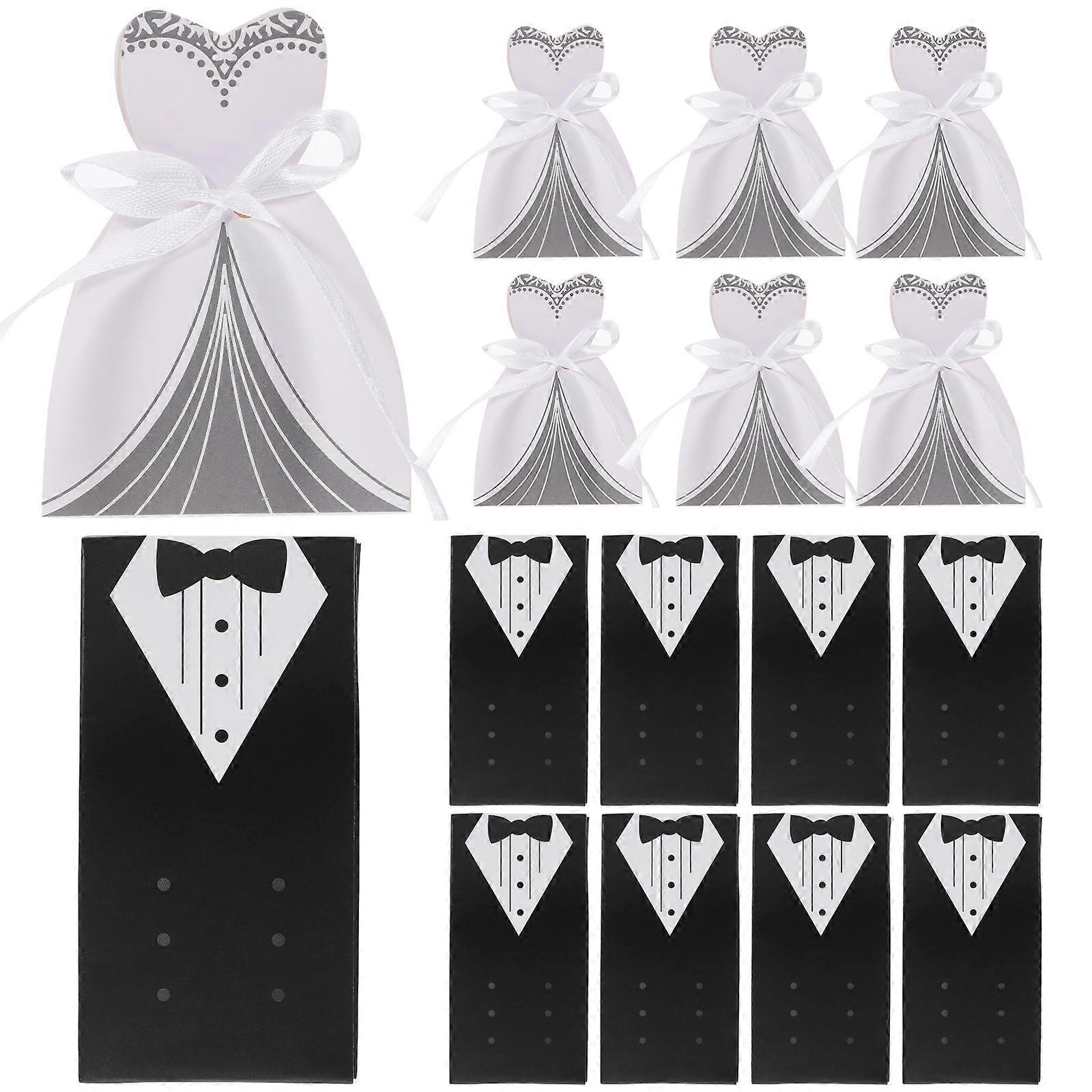 Wedding Candy Boxes Bridegroom Shape for Storage Use 300Pcs Pack