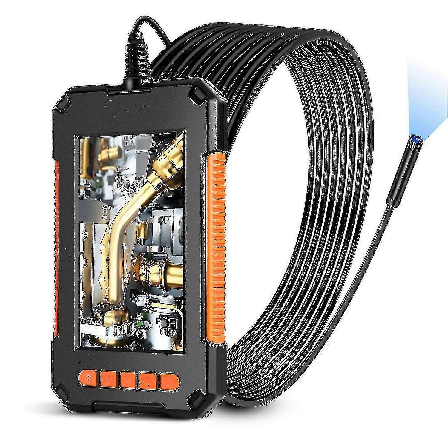 4.3 Inscreen 1080p Hd Snake Camera Inspect Camera With Led Semi-rigid Car Cable, Engine Drain Inspect