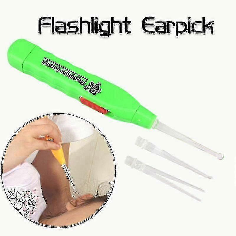 Flashing Light Led Ear Wax Remover Curette Cleaner Earpick Tool