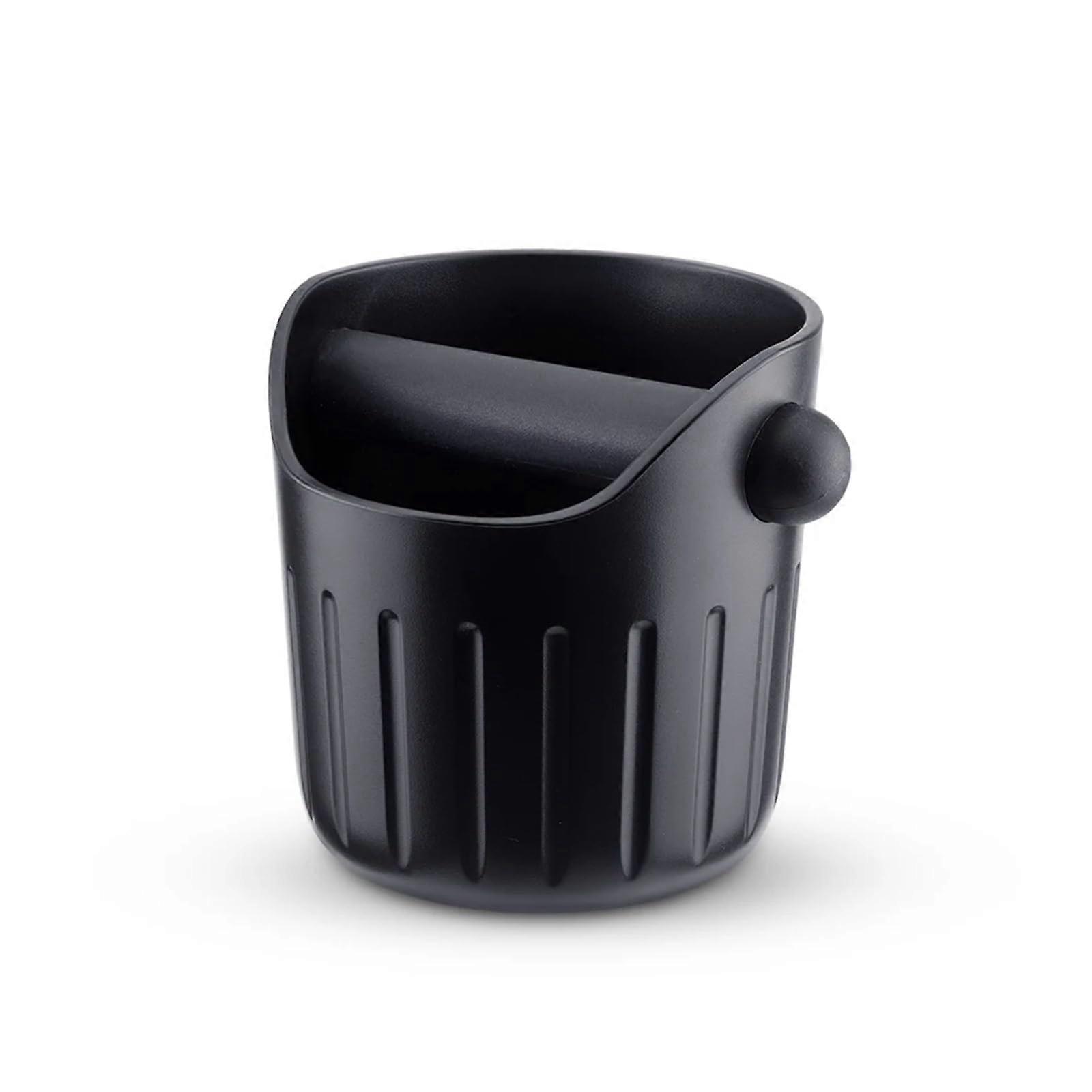 Coffee Knock Box Black with Removable Knock Bar and NonSlip Base for Espresso Grounds