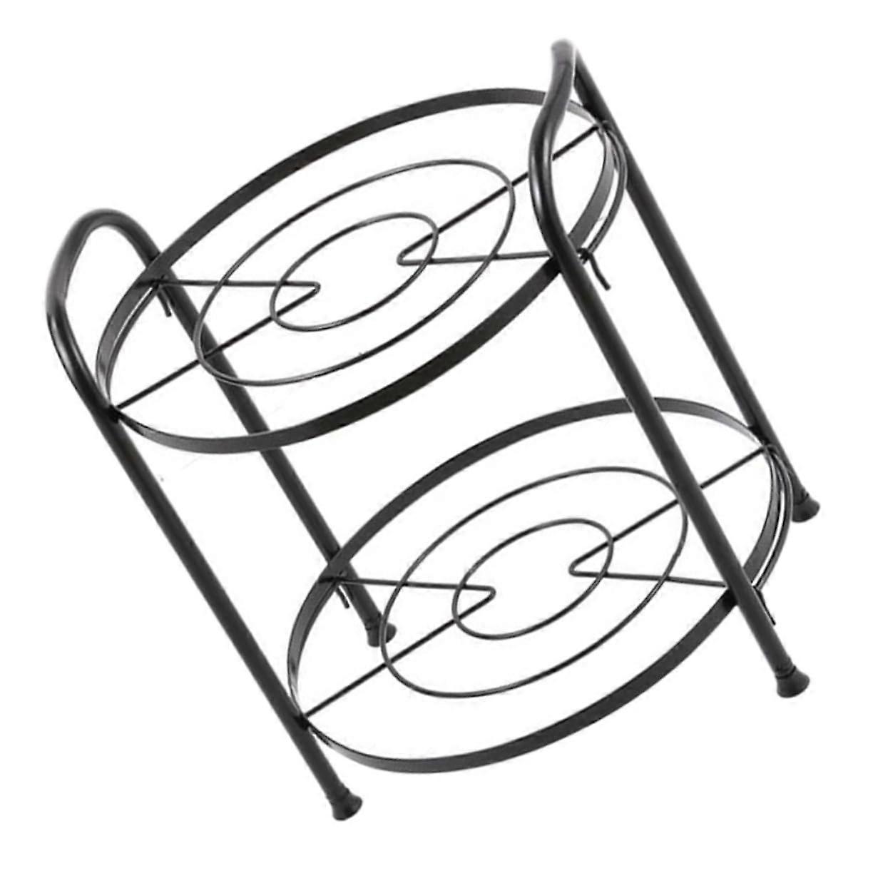 Two Tier Adjustable Pot Rack Pan Organizer with Detachable SpaceSaving Design for Kitchen Storage