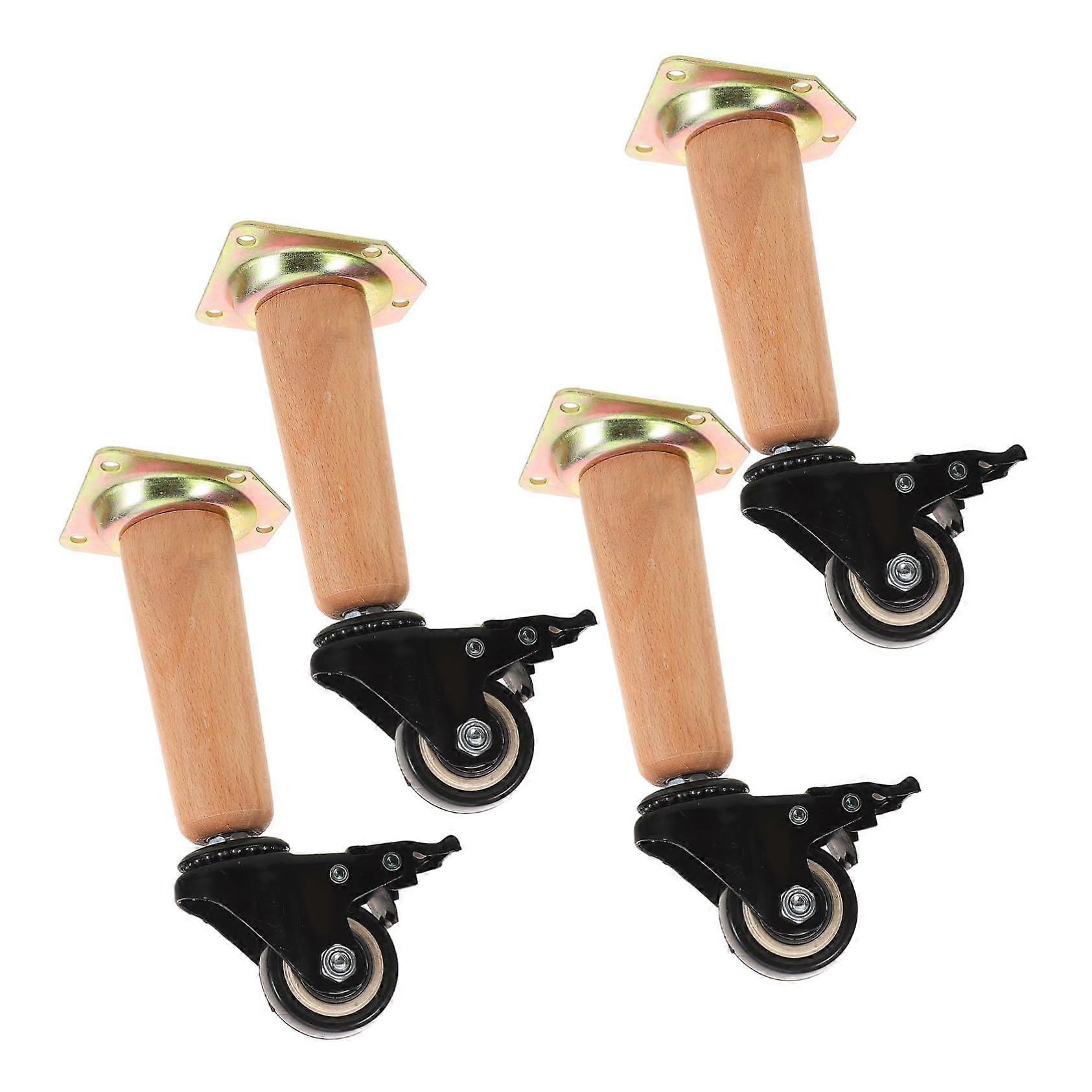 Adjustable Metal Table Legs with Wheels 4 Pack for Desk Smooth Rolling and Heavy Load Support
