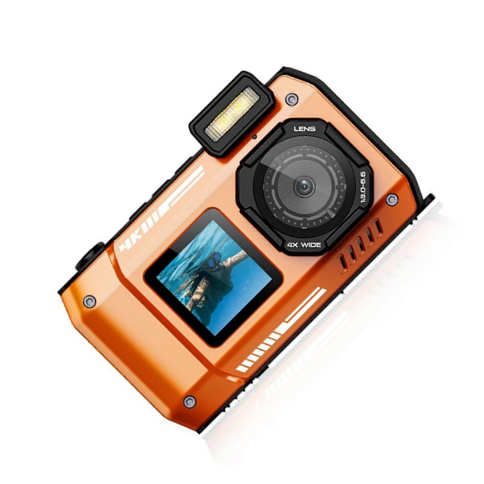 Underwater Camera 10m Waterproof Digital Camera with Dual Screen, 10x Zoom,  Resolution, ABS