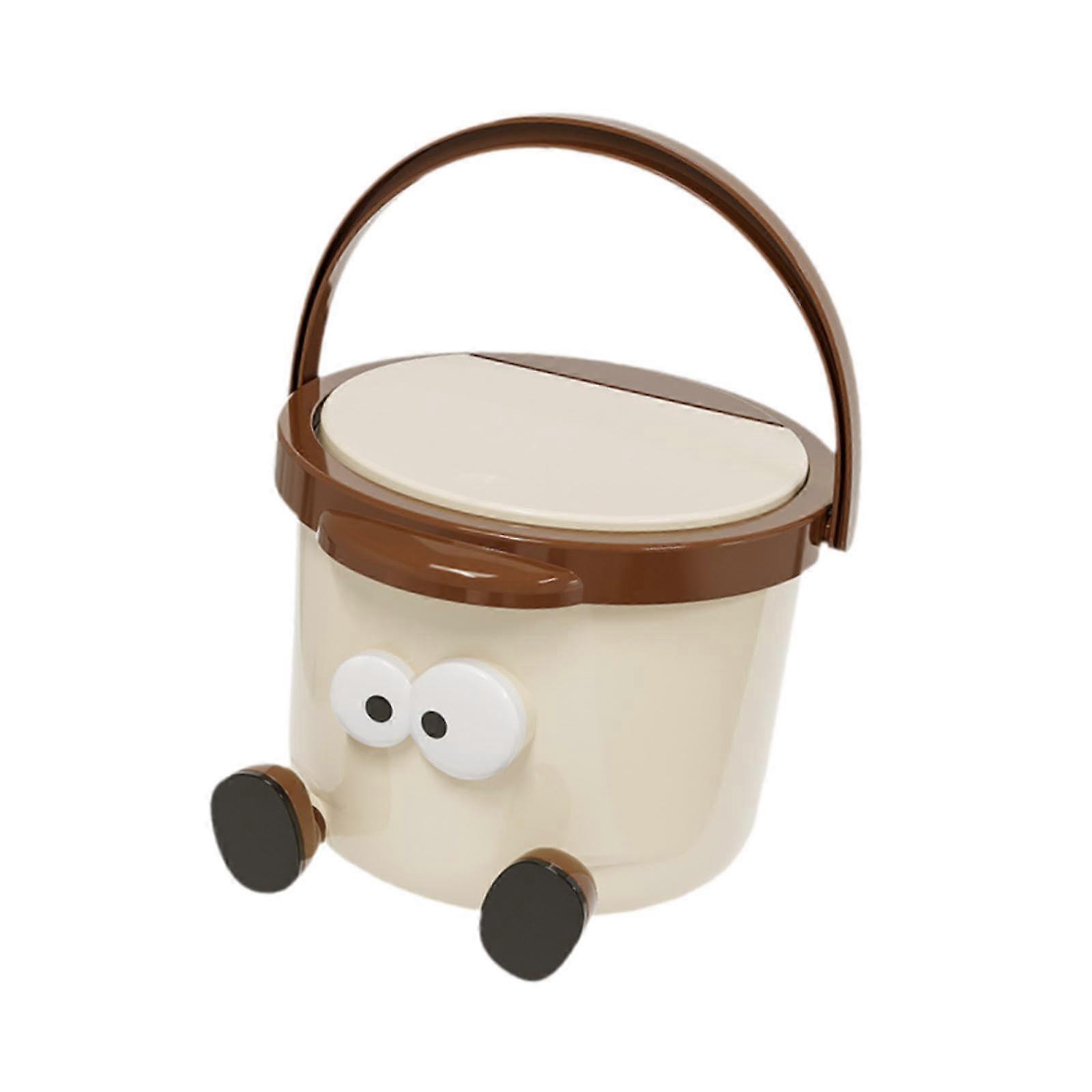 Desktop Trash Can with Press Lid, Compact Small Trash Bin for Bathroom, Kitchen and Office