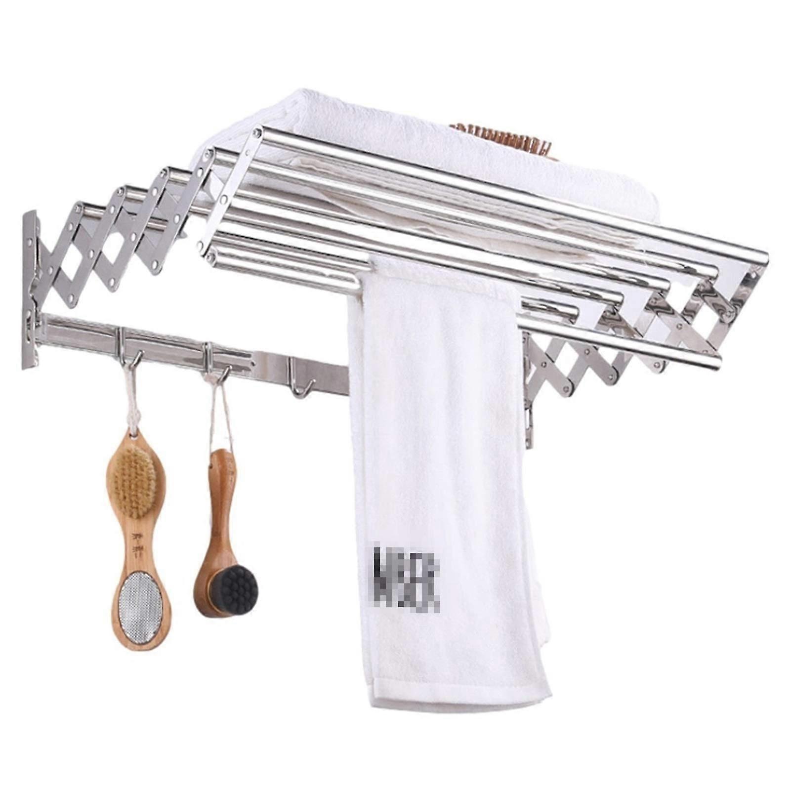 Heavy Duty Wall Mounted Clothes Drying Rack with Foldable SpaceSaving Design for Indoor Outdoor