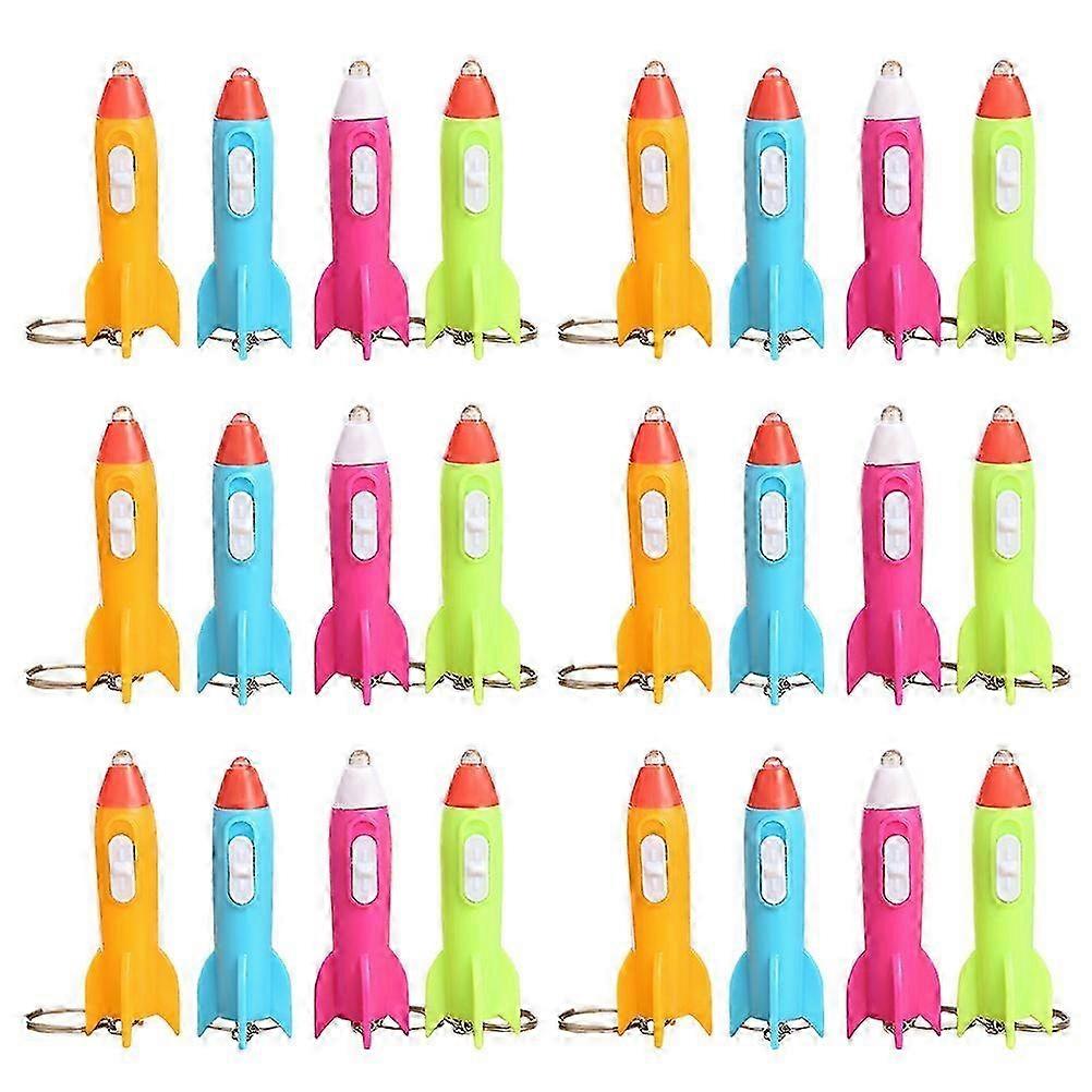 Cool 24pcs Creative Rockets Head Designed Keychains and Handbag Pendants
