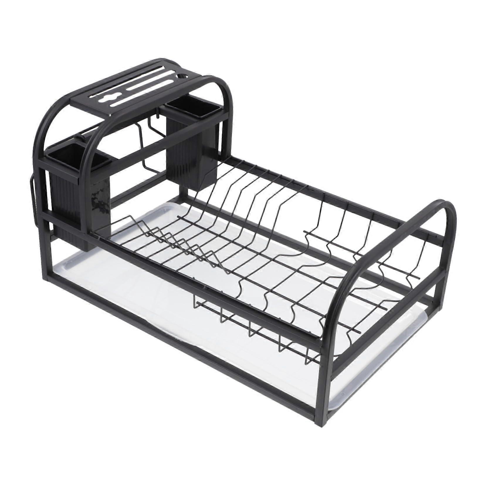 Stainless Steel Dish Drying Rack with Large Capacity RustResistant Drainer for Kitchen Countertop