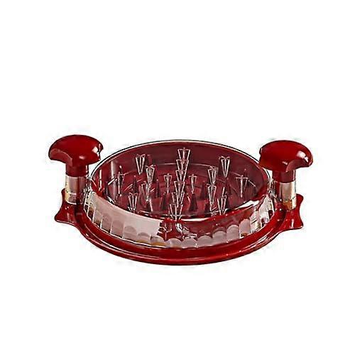 Manual Food Processor with Transparent Cover, Multipurpose Hand Operated Chopper Wine Red