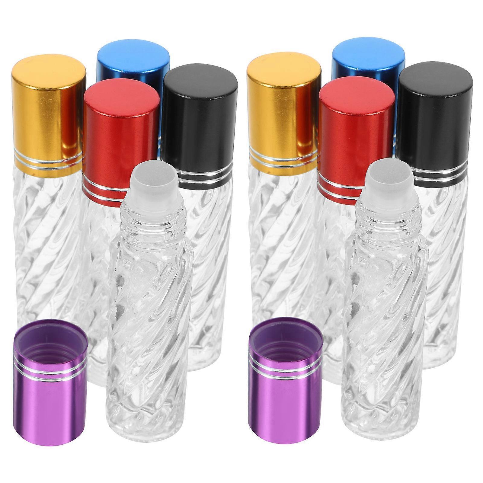 Makeup Bottle Glass Roller Ball Bottles for Storage 10Pcs Assorted Color
