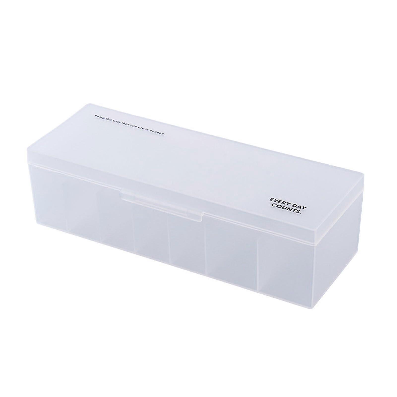 Semi Transparent Cable Management Box with Dustproof Visible Interior Cord Organizer, White