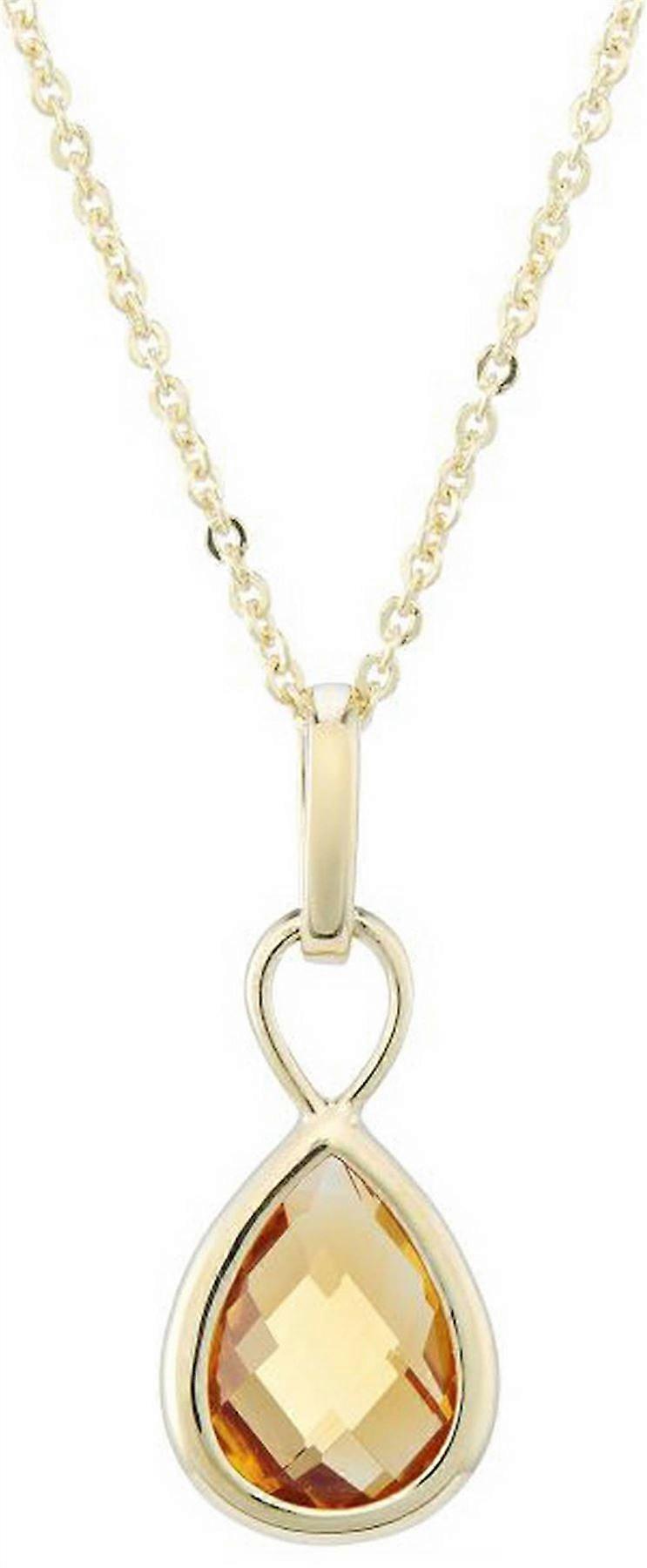 Mark Milton Citrine Pendant - Yellow Gold/Orange