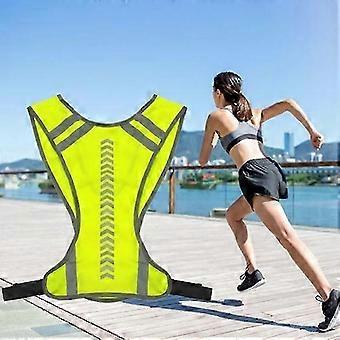 Colete reflexivo para caminhar à noite, colete de corrida reflexivo, equipamento de colete de corrida reflexivo para mulheres homens Segurança