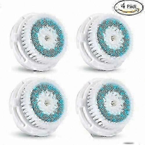 4-Pack Deep Pore Facial Cleansing Brush Heads Compatible with Multiple Devices