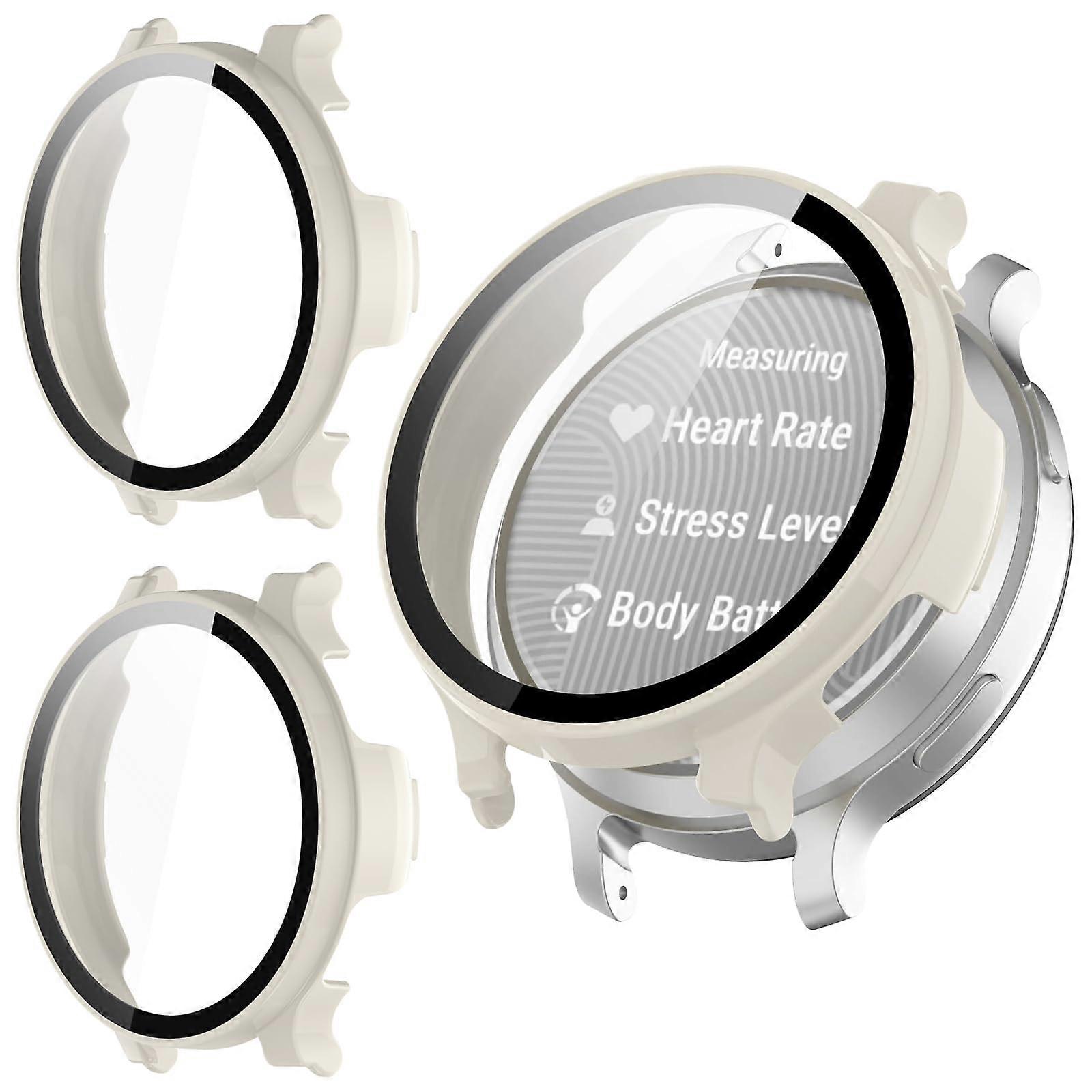 Screen Protector Case 2 Pack Full Coverage Touchscreen Friendly Tempered Glass for Garmin Lily 2 Active