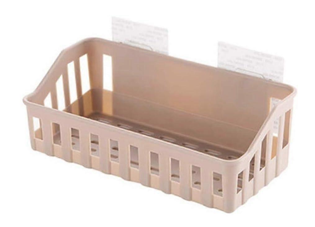 Pink Bathroom Wall Shelf Organizer Plastic MultiFunctional Storage Rack for Kitchen and Bath