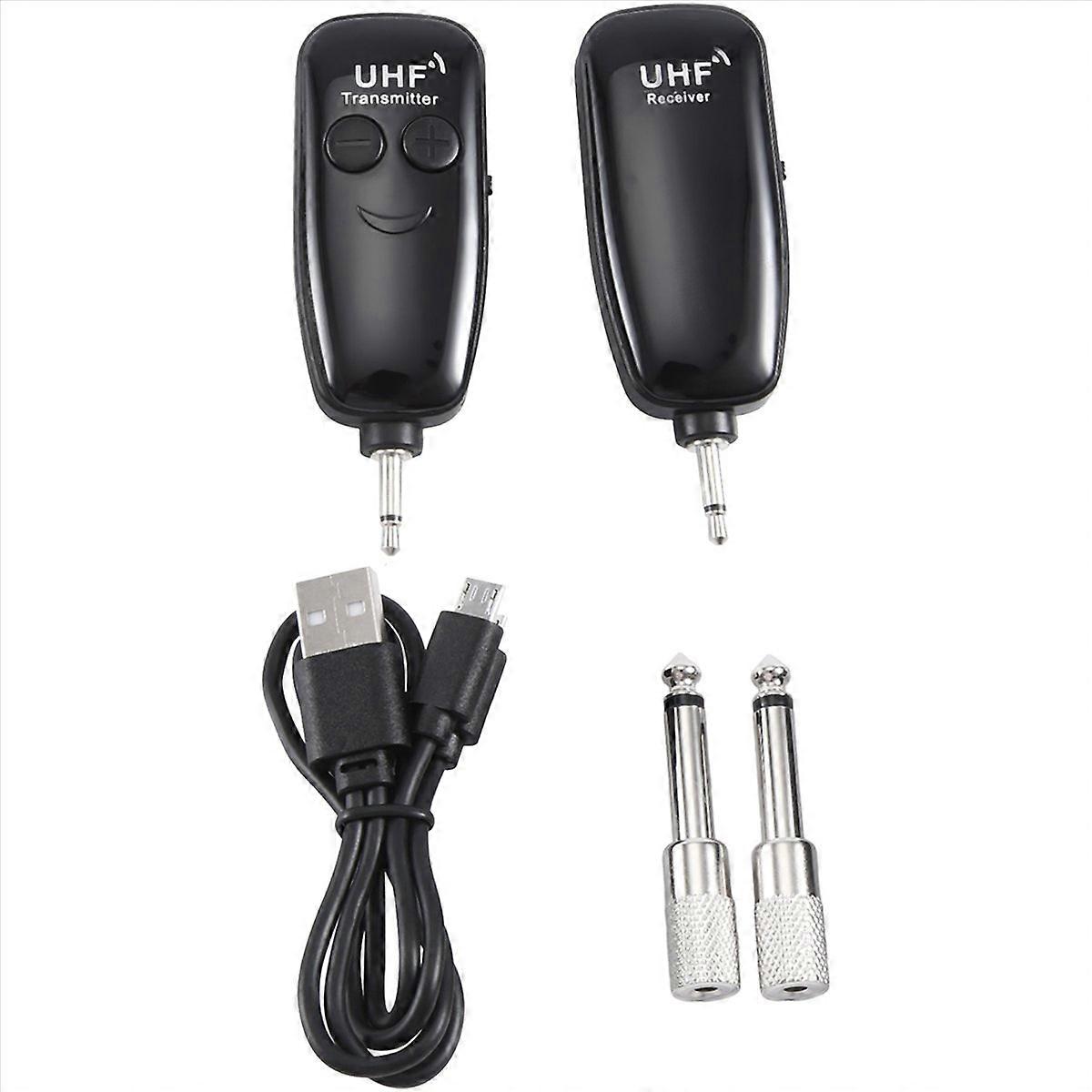UHF Wireless System Wireless Guitar Pickup Audio Transmitter Receiver