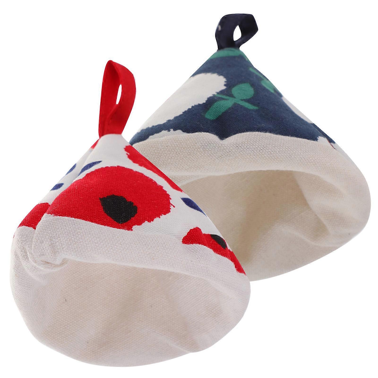 Anti Scald Pot Handle Covers Cotton for Safe Handling 2Pcs