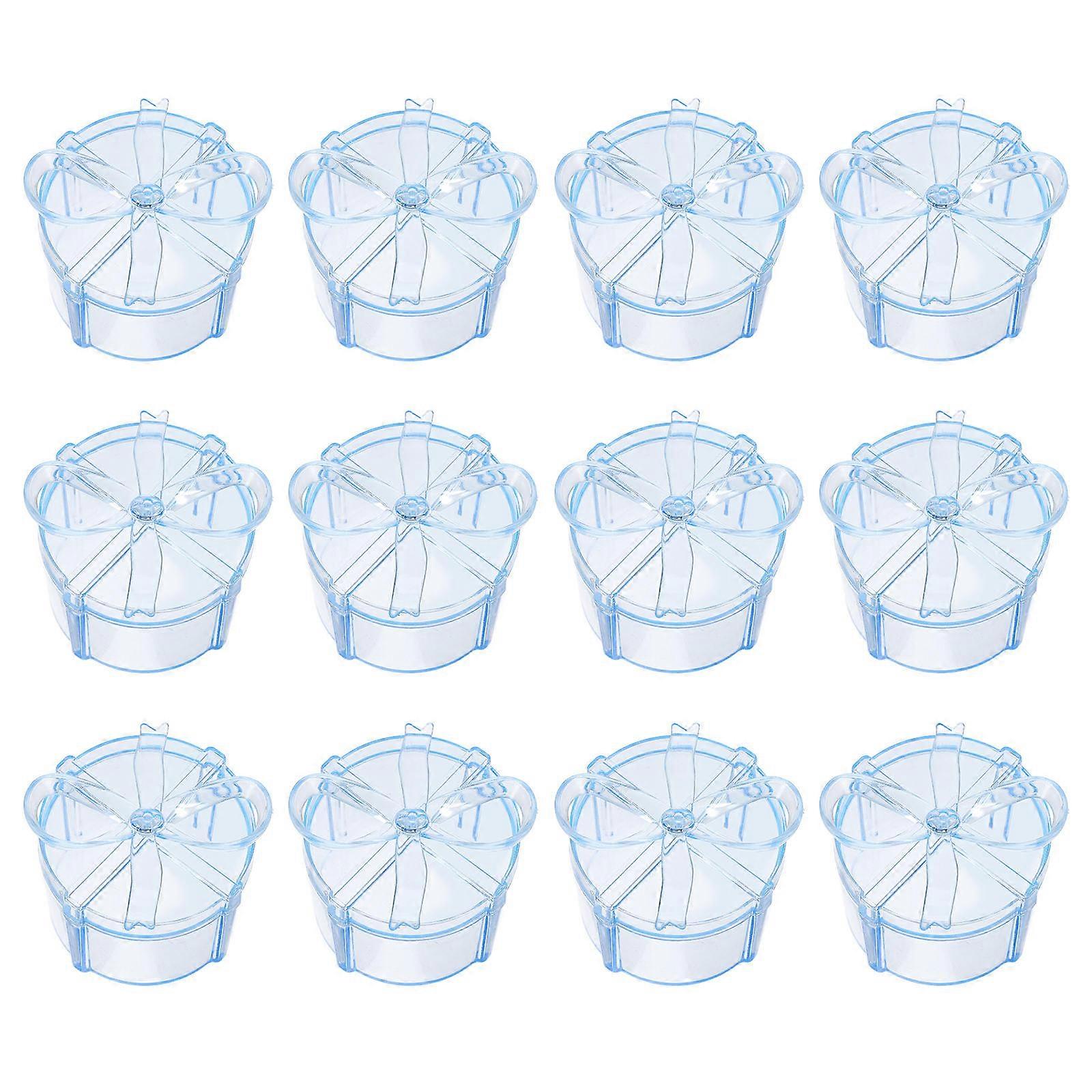 Candy Boxes Round Gift Box for Storage 12Pcs Sky-Blue Material