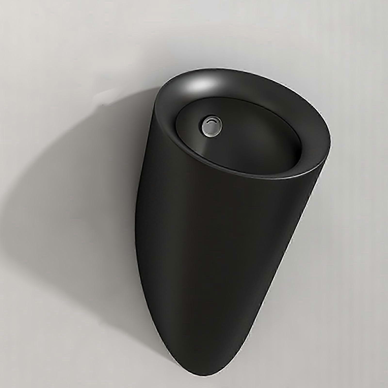 Black Wall Mounted Urinal for Men with Touchless Automatic Flushing and SplashResistant Design