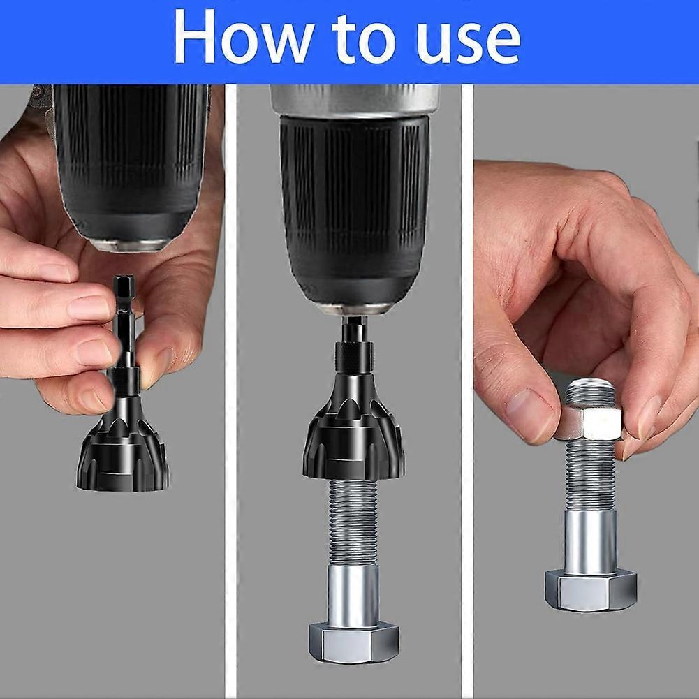 2 Pack Deburring External Chamfer Tool, HSS Hexagon Remove Burr Tools with Quick Release Fits