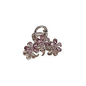 Presilha de cabelo com flor de strass, acessório de moda para mulheres, ideal para presentear em ocasiões especiais.