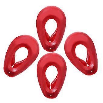 Hair Dye Ear Covers Silicone Ear Protectors for 2Pairs Waterproof Red