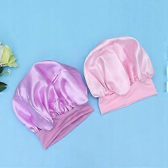 Hat Kids Satin Bonnet Hats And Caps Lace Headband Woman For