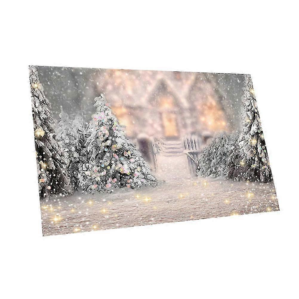3D Background Cloth Photo Backdrop for Decor Christmas Tree Castle Pattern