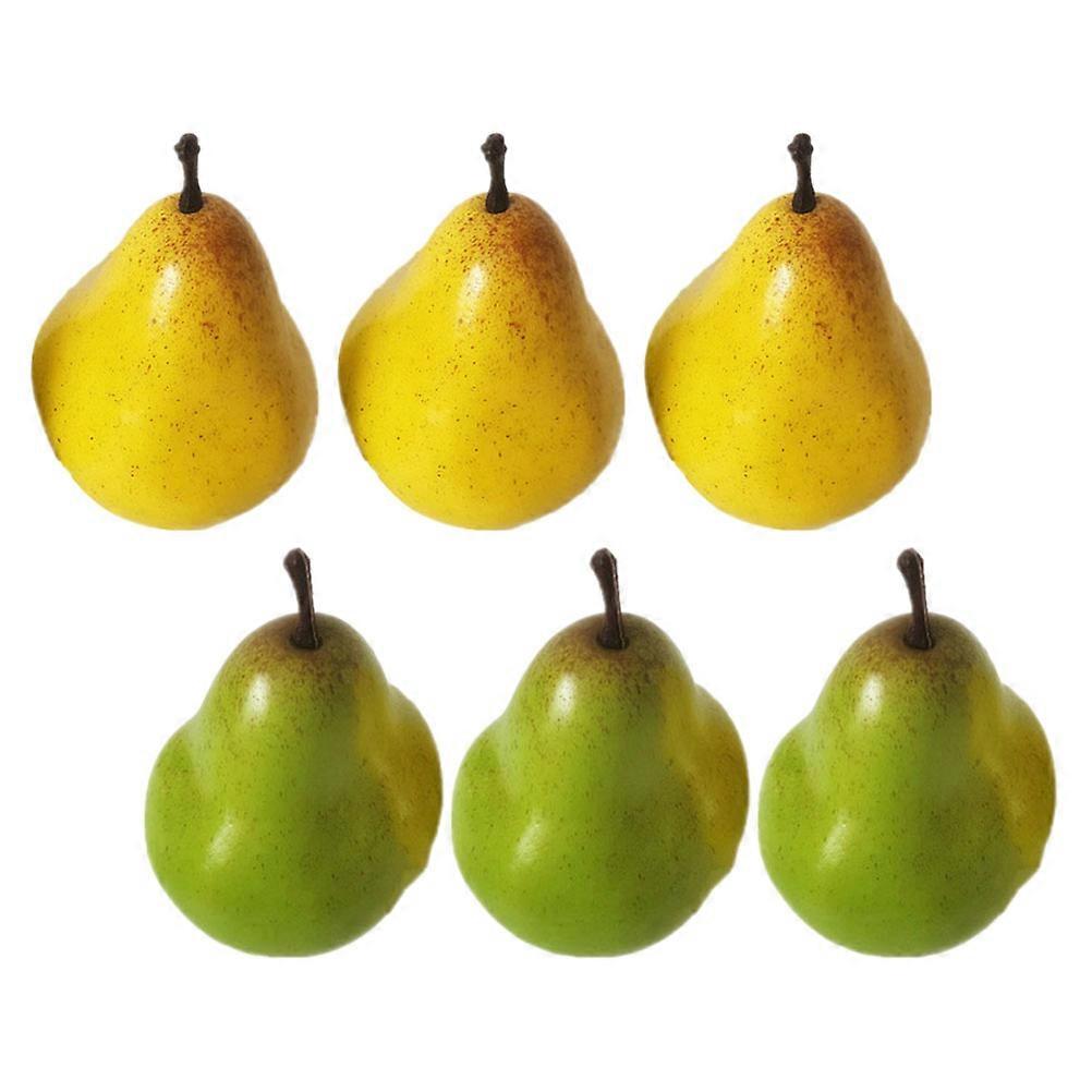 Multi-Function Foam Pear Pear Models for Decor 12Pcs Artificial Fruit Model