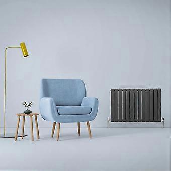 Designer Radiators 60 x 91cm Flat Panel Modern Central Heating Anthracite Grey Horizontal Column