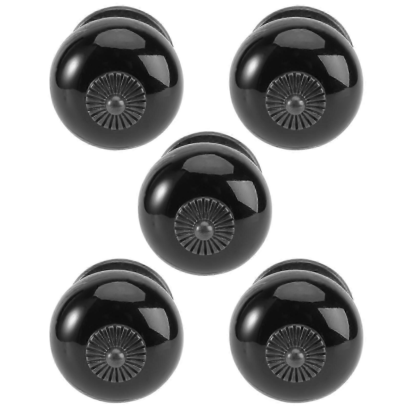Round Drawer Knobs Ceramic Pull Handle for Kitchen Cupboard 5Pcs Pack