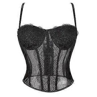 2026 6Sj Outer Sexy Black Lace See Through Corset Women's Corset Bustier