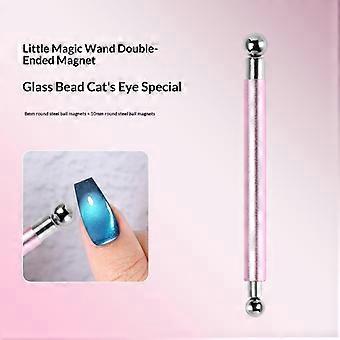 Double Headed Strong Magnetic Stick Cat Eye Magnet With 2 Steel Balls Nail Art Cylindrical For Uv Gel Polish Manicure Pen Tools