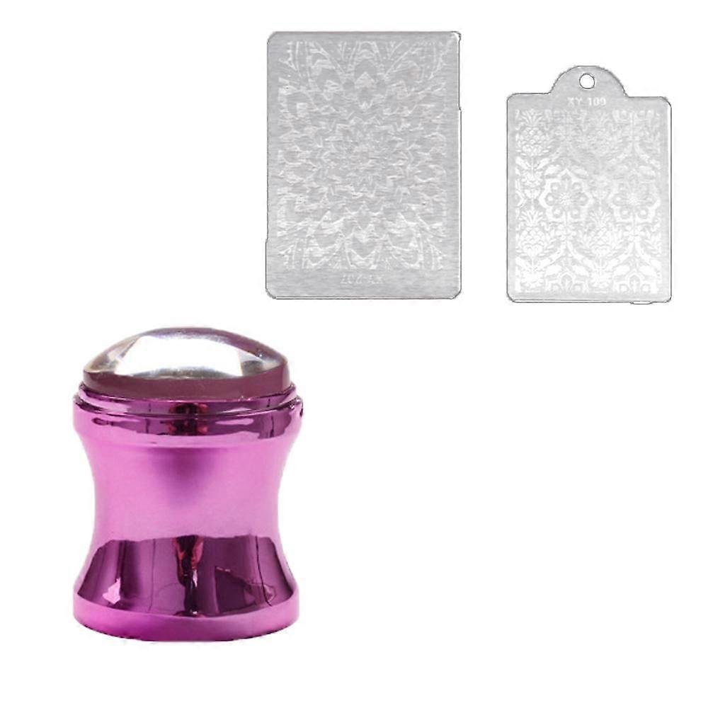 Nail Silicone Stamp Electroplating Large-(06 Electroplating Purple)make up