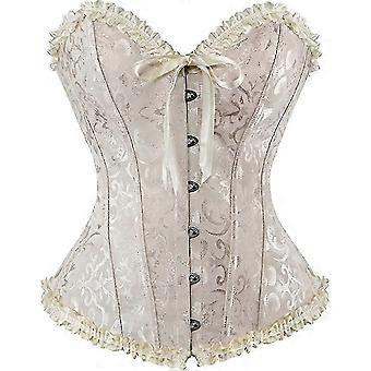 Szivyshi Damen-Korsett-Bustier mit Schnürung und Kunststoffstäben, herzförmigem Ausschnitt!zz42