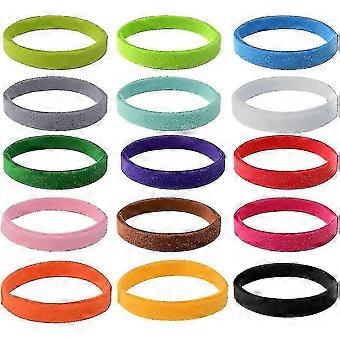 15 Pieces Puppy Id Collars, Adjustable Soft Puppy Kitten Collars, For Newborn Pets 15 Colors