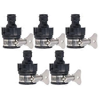 5Pcs Faucet Tap Connector Adapter Mixer Clamp Universal Garden Kitchen Hose Pipe Fit 14?24mm