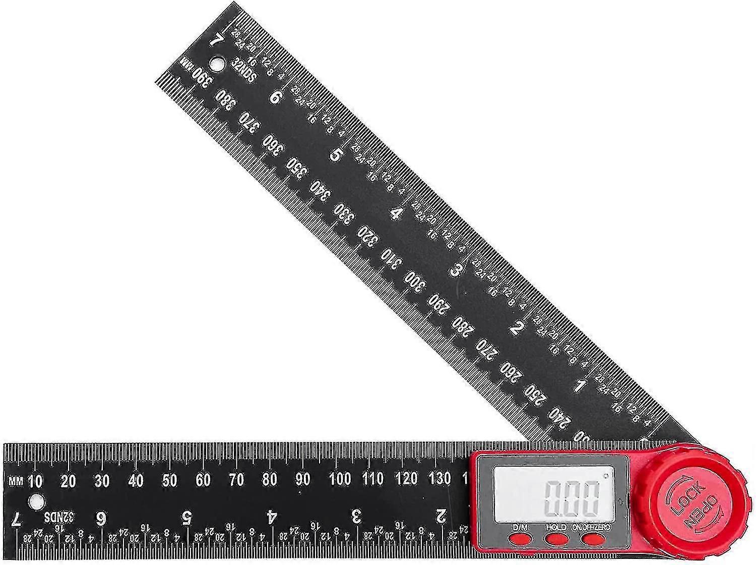360 Degree Dual Scale Digital Angle Protractor, 200mm Angle Ruler With Lcd Display And Lock Function, Protractor For Engineering, Woodworkin