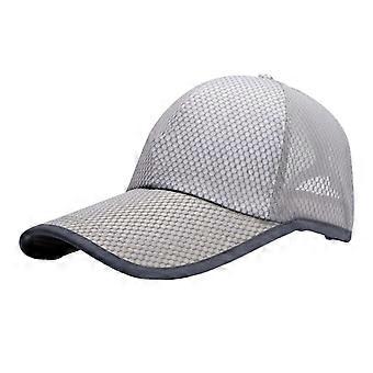 Berretto da baseball tesa curva poliestere resistente ai raggi UV da uomo cappello da baseball all'aperto in rete Solido berretto anti-UV Forniture da campeggio Qinhai