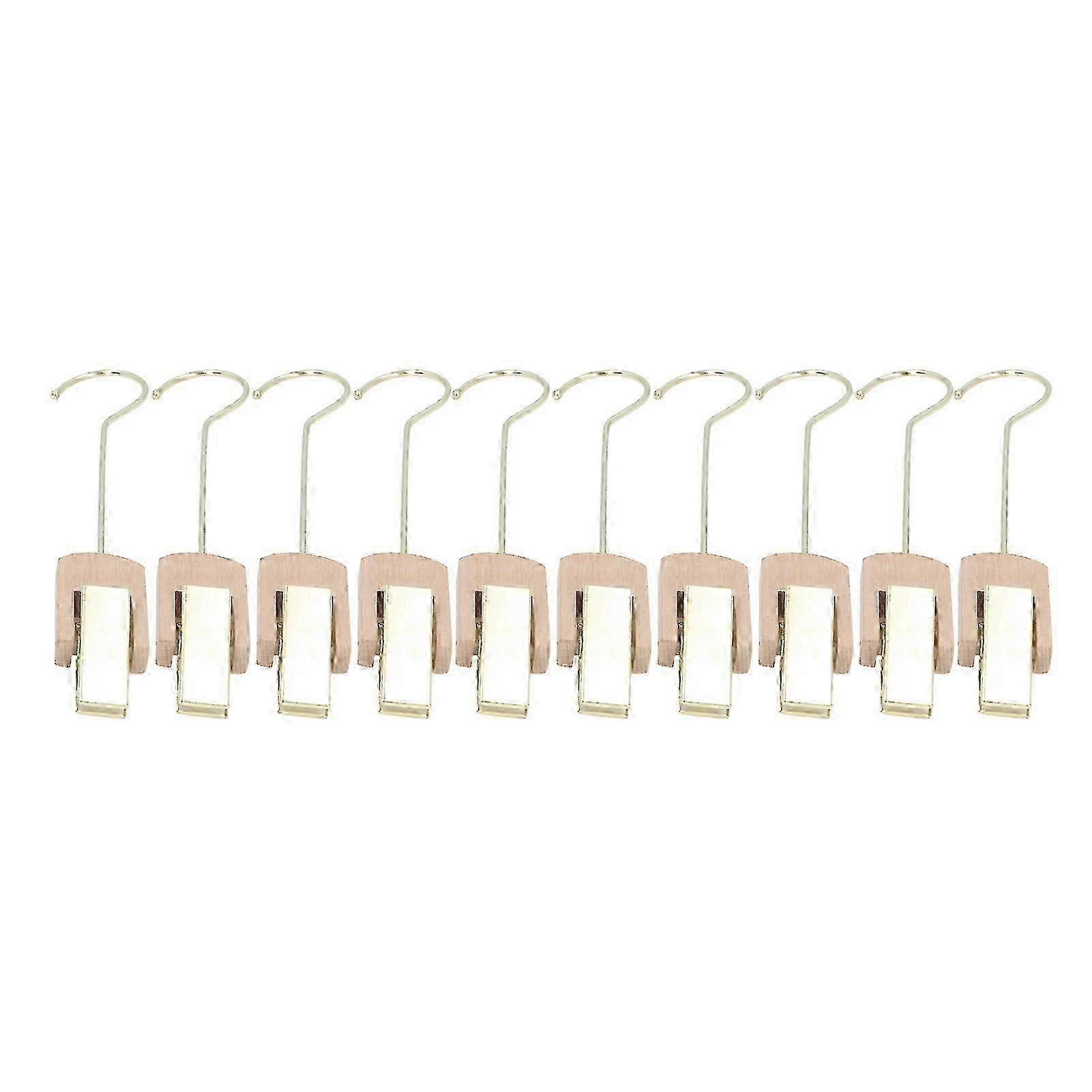 Rotary Multifunctional Laundry Hooks Clip - Industrial Solid Wood Hanging Clips