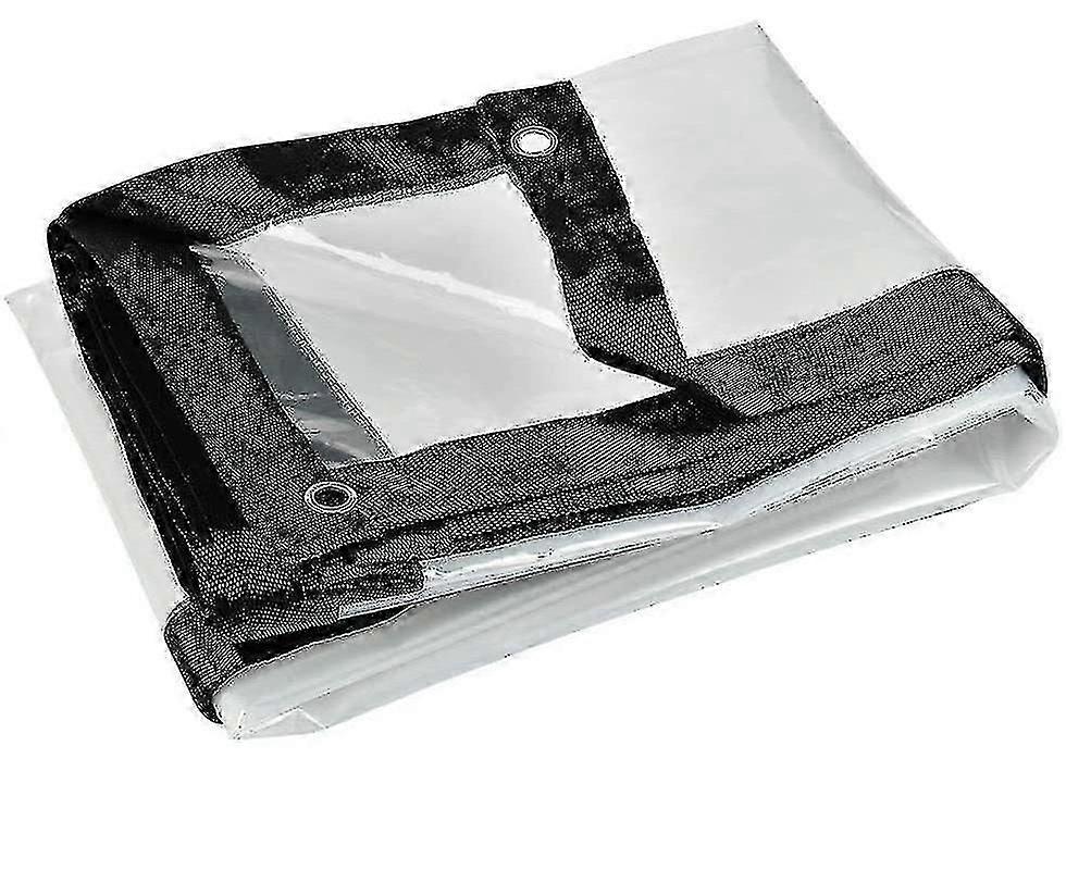 Waterproof Tarpaulin With Eyelets, Transparent, Foldable