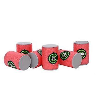 6Pcs Elite Targets Cans Toy Gun Shooting Target Number Barrel for Soft Foam Eva Target Bullet Target