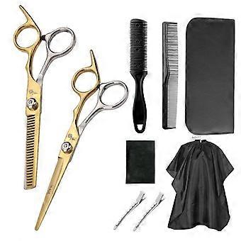 Haircutting Scissors Tools Set 9-in-1 Half-gold
