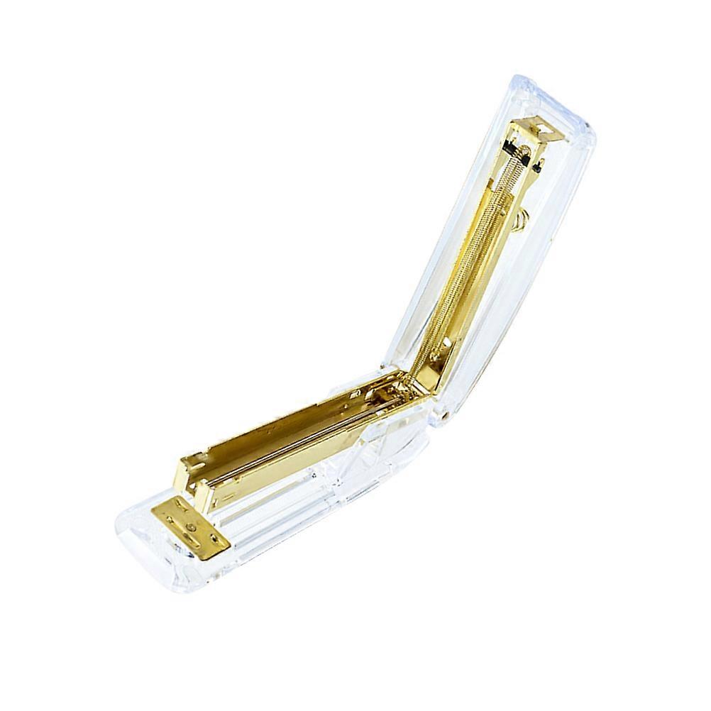 Transparent Plastic Stapler Clear Book Stitcher Office Stapler Household Stapler