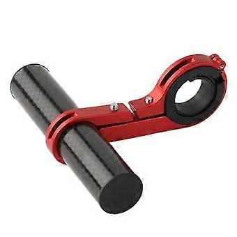 Bike Handlebar Extender Lightweight Carbon Fiber Aluminum Alloy compatible with Phone Mount Light Lamp Red Single Clamp