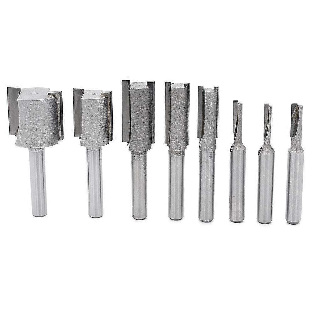 8Pcs Routeur Bits Straight Shank