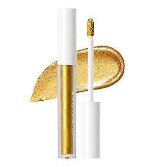 Gold Glitter Metallic Liquid Eyeshadow, Waterproof Long Lasting Shimmer Eye Makeup, Gold